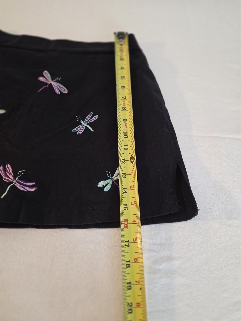 Bamboo Traders Black Skort with Pastel Dragonfly Embroidery. Size 10 P - Picture 2 of 8